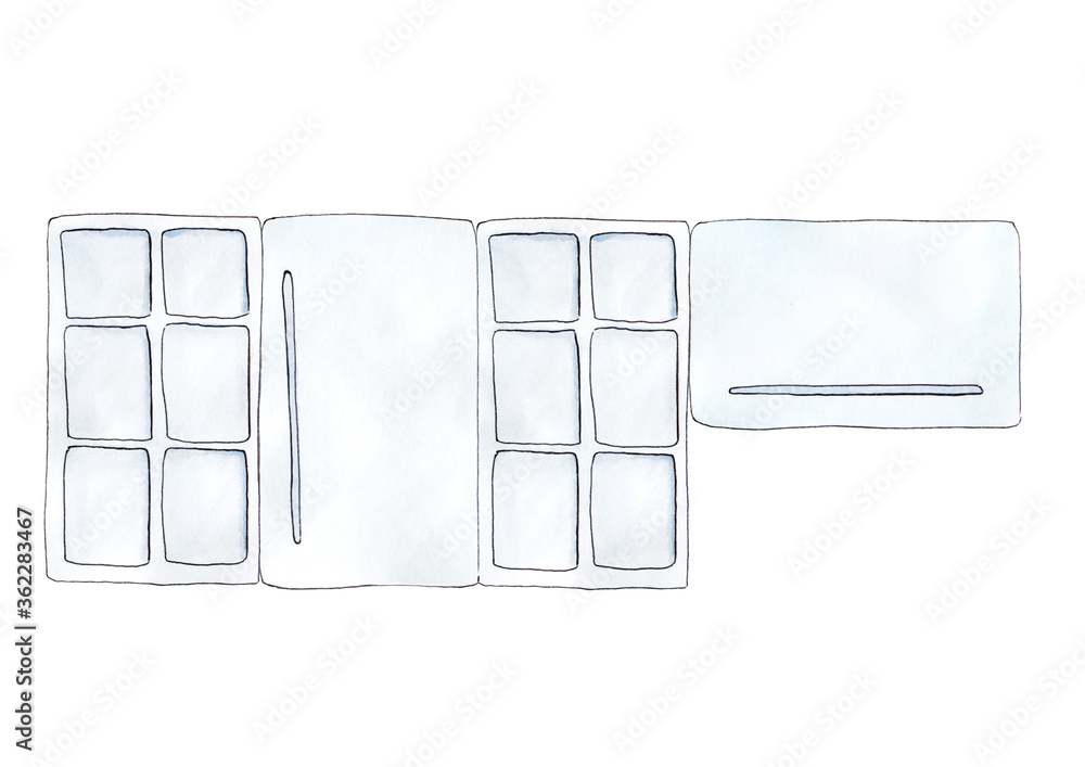 Happy cooking is a collection of high-quality hand-drawn watercolor and line art illustrations of home kitchen Happy cooking is a collection of high-quality hand-drawn watercolor and line art illustrations of home kitchen