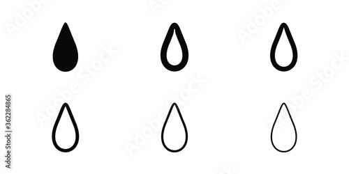 Various Black Liquid Shape icons vector illustration