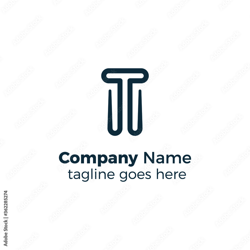simple line t logo design vector illustration simple line t logo design vector illustration