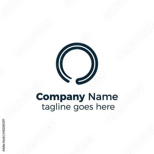simple line o logo design vector illustration