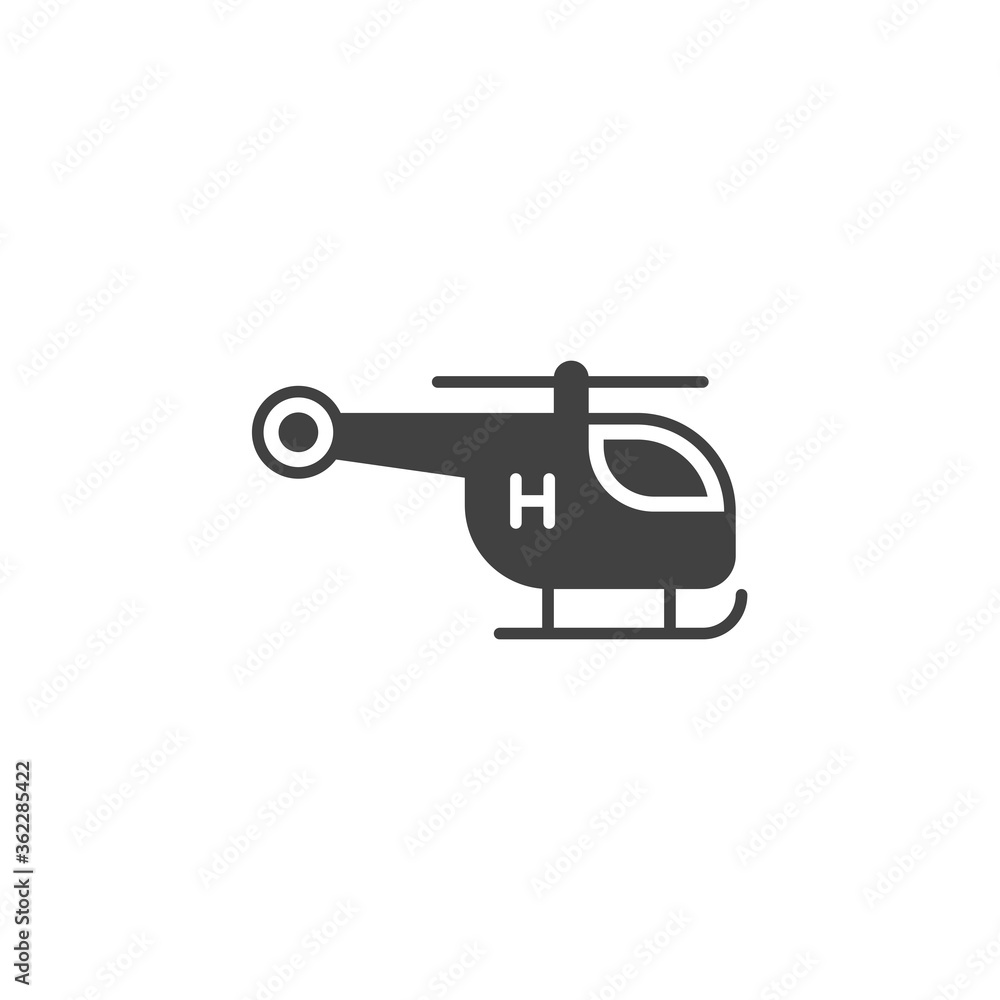 Helicopter icon. Emergency symbol modern, simple, vector, icon for website design, mobile app, ui. Vector Illustration