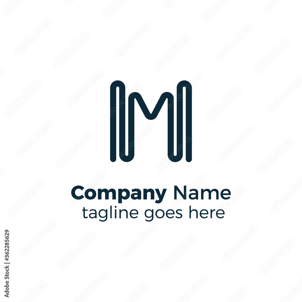 simple line m logo design vector illustration simple line m logo design vector illustration