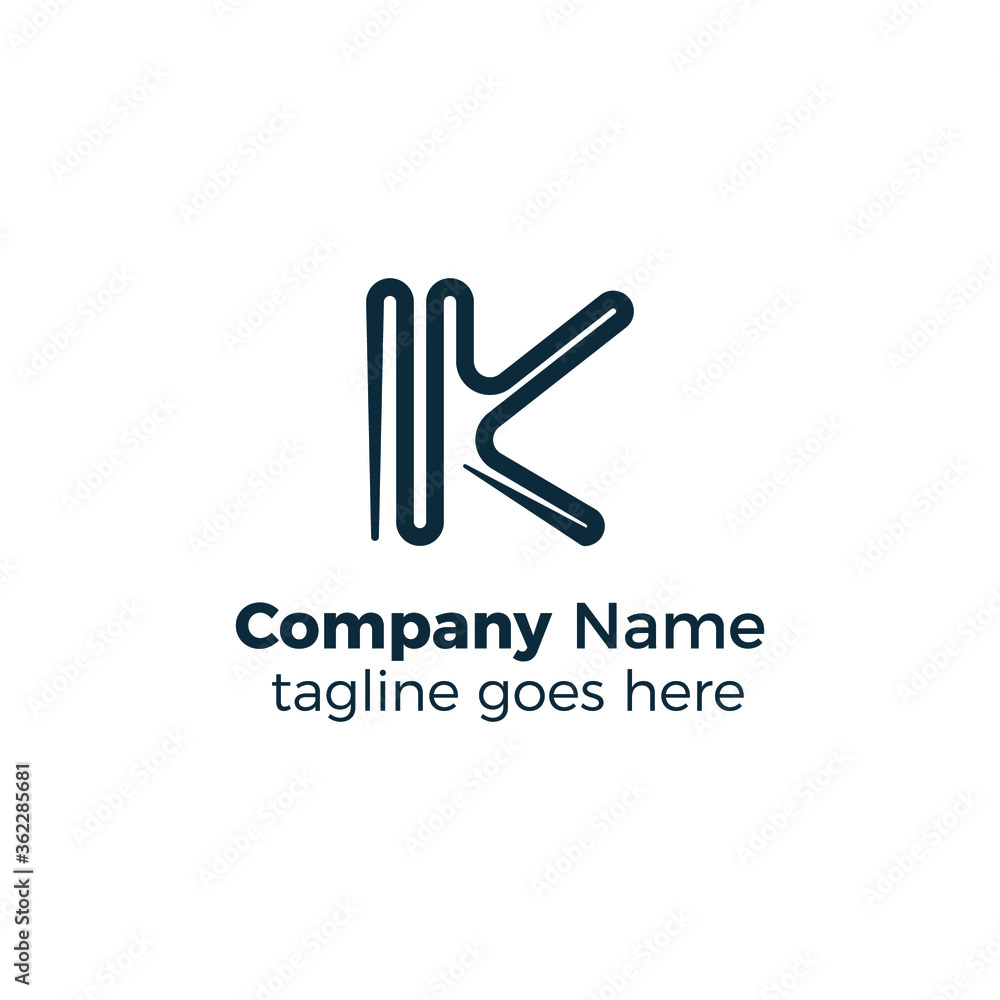 simple line k logo design vector illustration simple line k logo design vector illustration