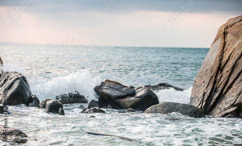 Sea wave bubble Rocking seascape