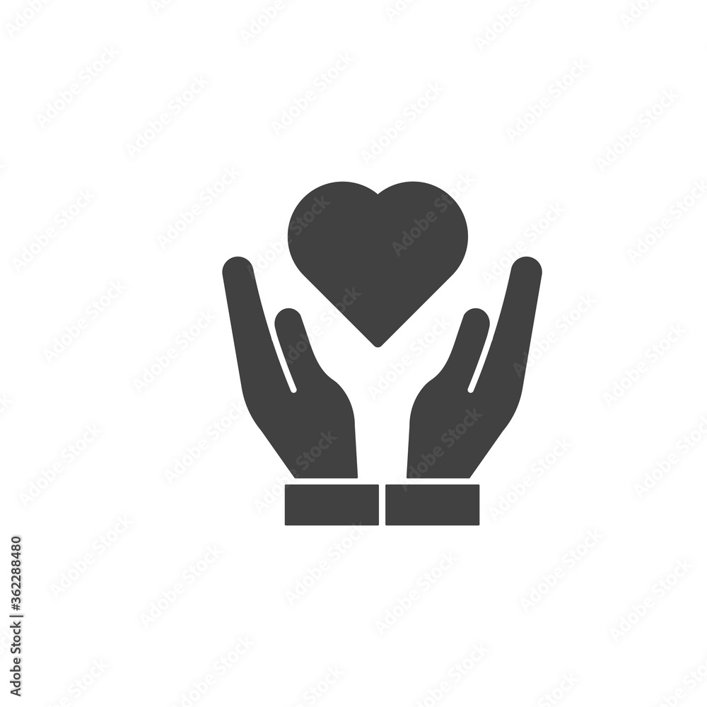 Hand holding heart icon. Help symbol modern, simple, vector, icon for website design, mobile app, ui. Vector Illustration Hand holding heart icon. Help symbol modern, simple, vector, icon for website design, mobile app, ui. Vector Illustration