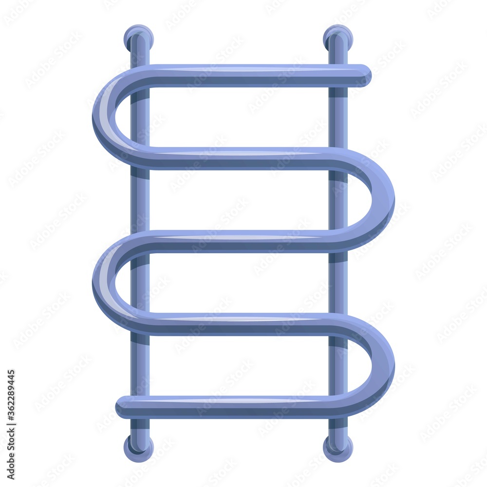 Wall towel rail icon. Cartoon of wall towel rail vector icon for web design isolated on white background Wall towel rail icon. Cartoon of wall towel rail vector icon for web design isolated on white background