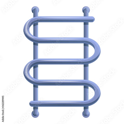 Wall towel rail icon. Cartoon of wall towel rail vector icon for web design isolated on white background