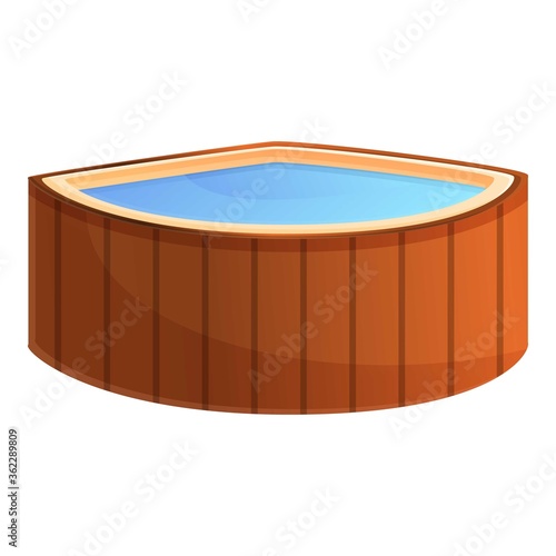 Water jacuzzi icon. Cartoon of water jacuzzi vector icon for web design isolated on white background