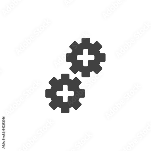 Settings icon. Gear symbol modern, simple, vector, icon for website design, mobile app, ui. Vector Illustration