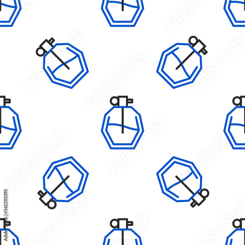 Line Perfume icon isolated seamless pattern on white background. Colorful outline concept. Vector.