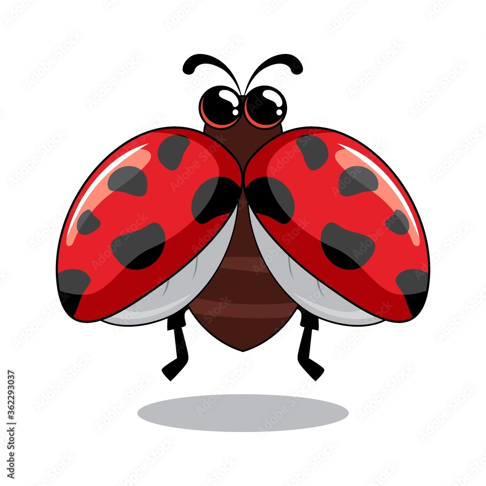 Fototapeta premium Ladybug Cartoon Cute Animals Illustration