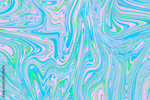 Colourful psychedelic background made of interweaving curved shapes. liquid splash as Illustration.