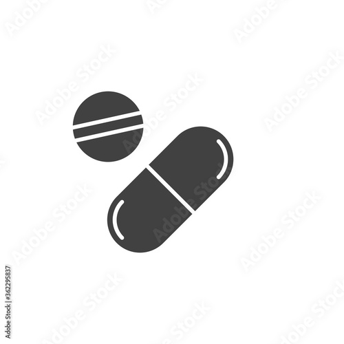 Pills icon. Medicine symbol modern, simple, vector, icon for website design, mobile app, ui. Vector Illustration