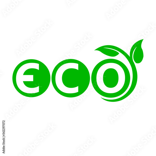 Eco flat vector icon. Ecology flat vector sign. Vector illustration