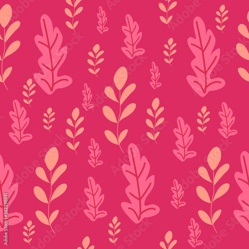 Seamless Pattern Vector Illustration. Great for fabric, scrapbooking, wallpaper, gift wrap. Surface pattern design. Floral Design Pink 