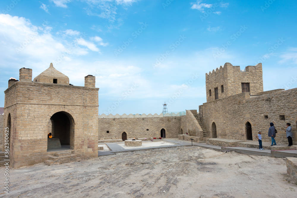 Ateshgah Fire Temple. a famous historic site on the Silk Road, Baku, Azerbaijan. Ateshgah Fire Temple. a famous historic site on the Silk Road, Baku, Azerbaijan.