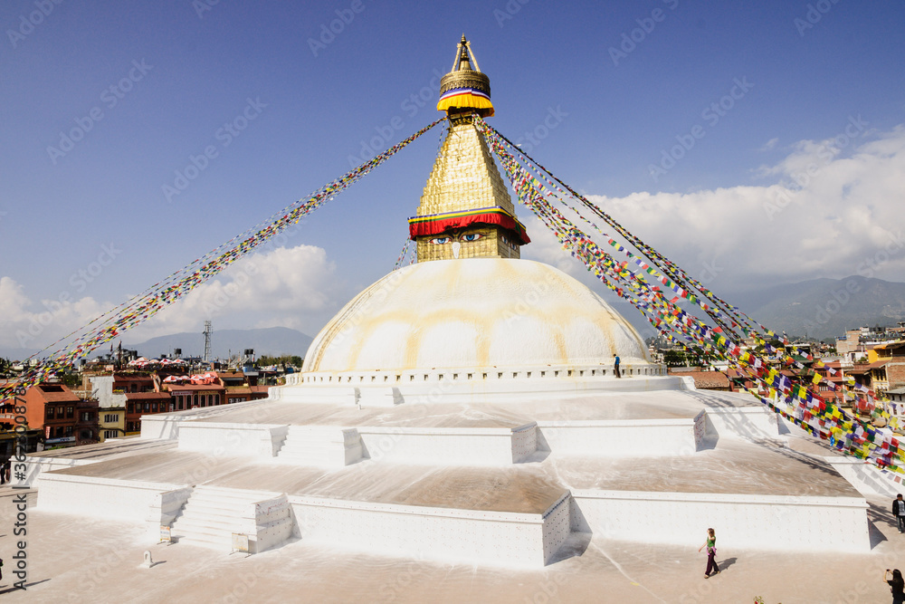 estupa de Boudhdanath.Kathmandu, Nepal, Asia.