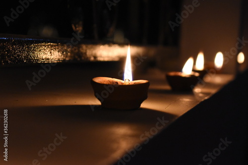 lamps during the Diwali festival in India