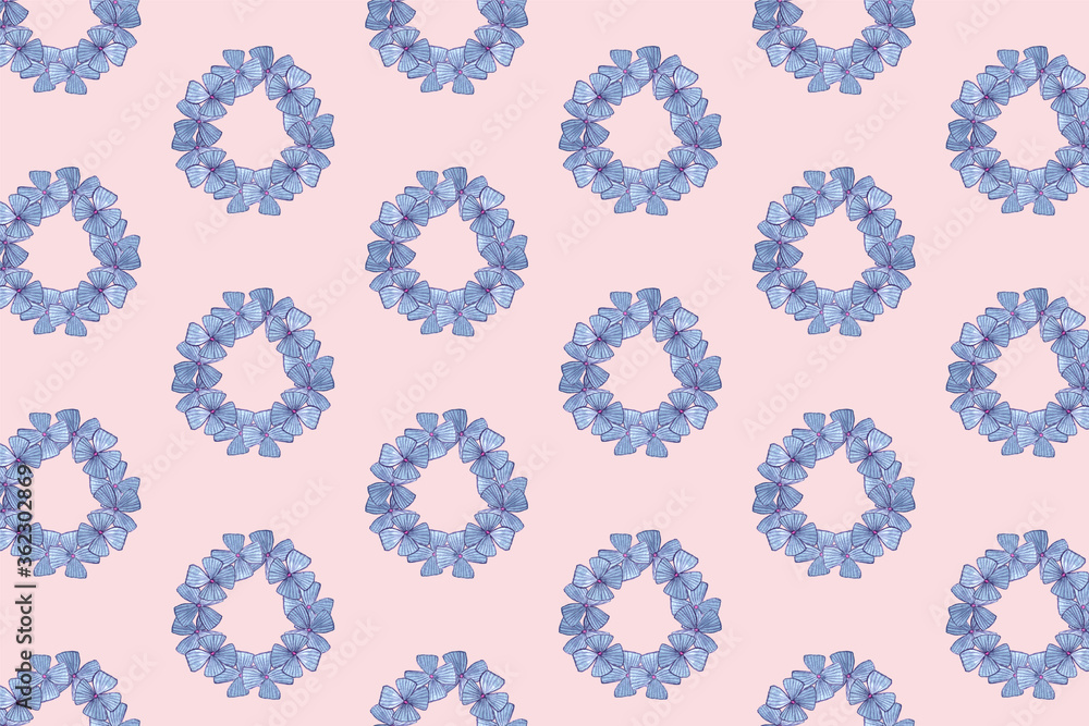 Watercolor hand drawn flower summer pink pattern. Watercolor hand drawn flower summer pink pattern.