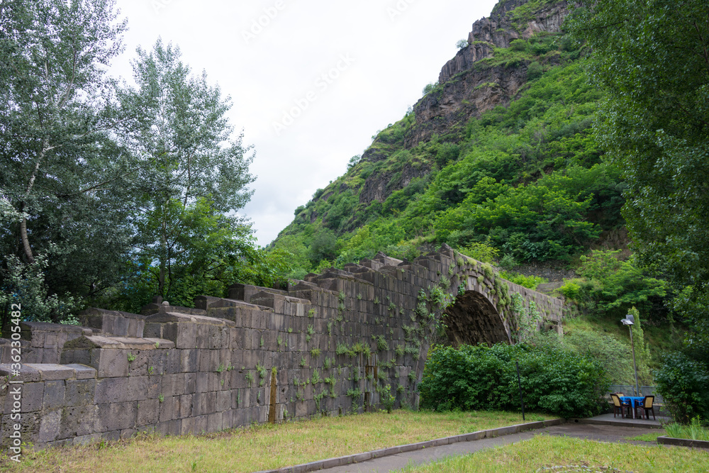 Sanahin Bridge. It is build by AD 1195. a famous Historic site in Alaverdi, Lori, Armenia.