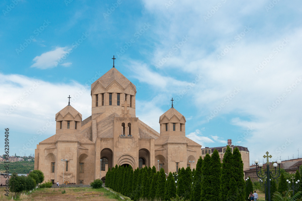 Saint Gregory The Illuminator Cathedral. a famous tourist spot in Yerevan, Armenia.