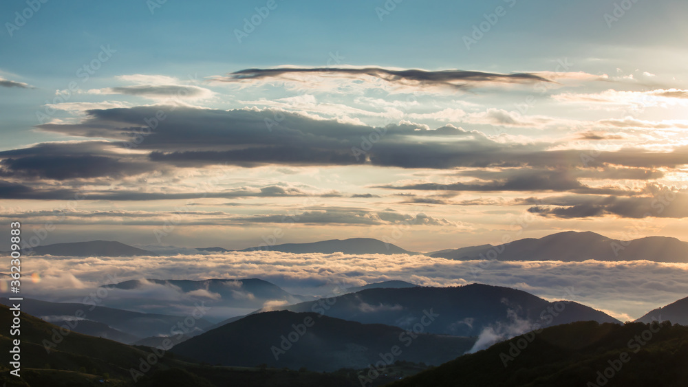 Mountain landscape. The best place to spend a vacation during a pandemic.