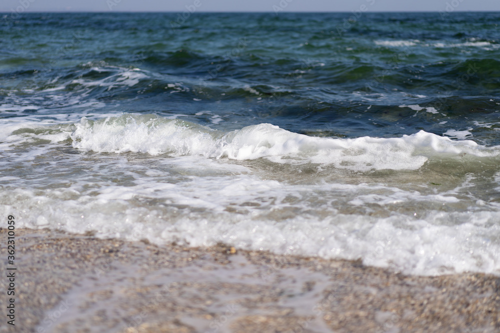 close up of a beautiful photo of a sea wave