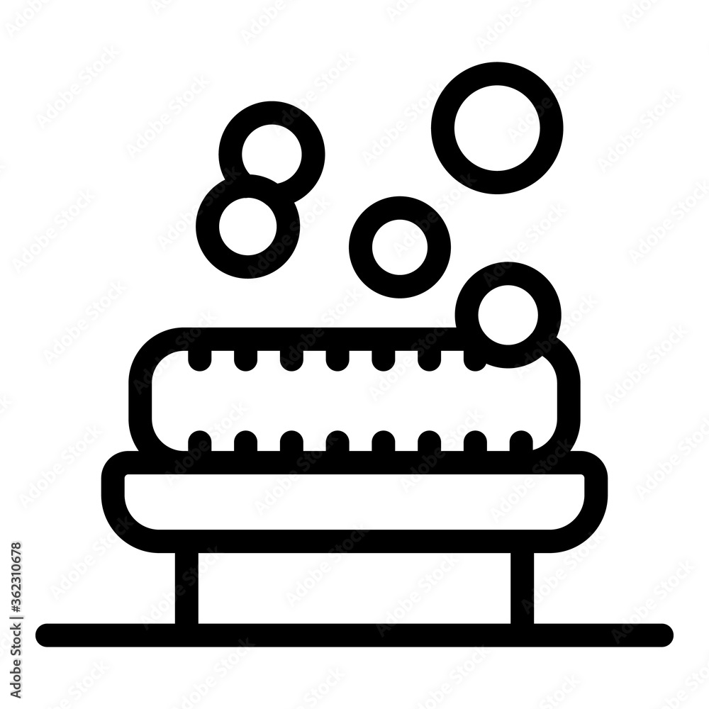 Wash brush icon. Outline wash brush vector icon for web design isolated