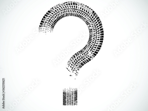 Grunge question mark . Vector .