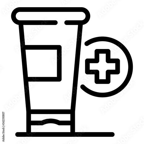 Medical cream icon. Outline medical cream vector icon for web design isolated on white background