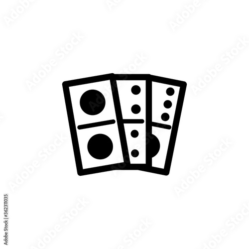 domino icon vector symbol template
