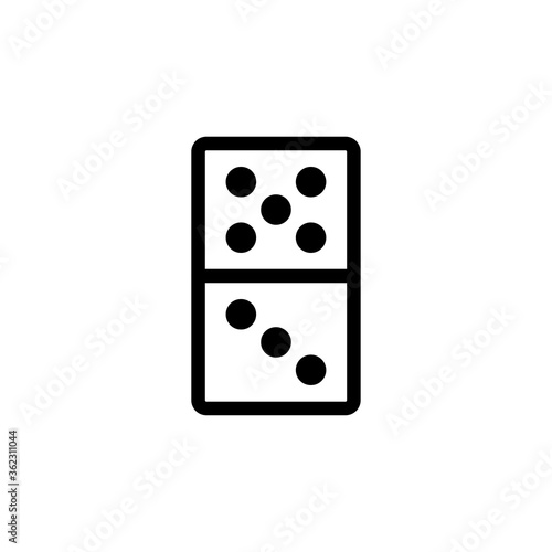domino icon vector symbol template