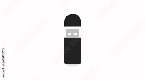 Vector Isolated Flat USB device icon or illustration
