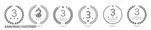 Best three stars hotel wreath labels