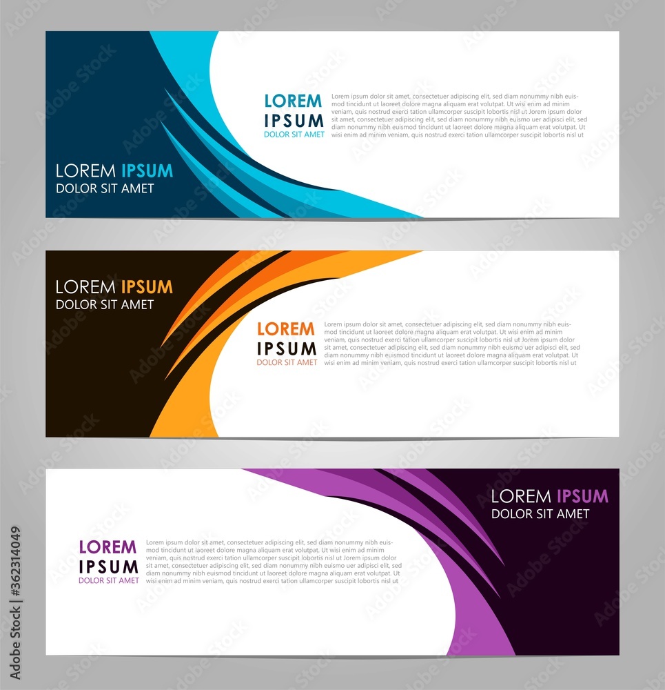 Business Vector abstract banner design template. Collection of web banner template. Abstract geometric web design banner template. can used for header, footer, layout, letterhed, landing page