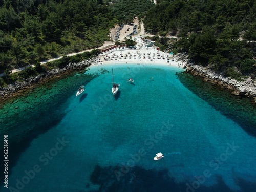 Thassos   a wonderful greek island seen from a drone