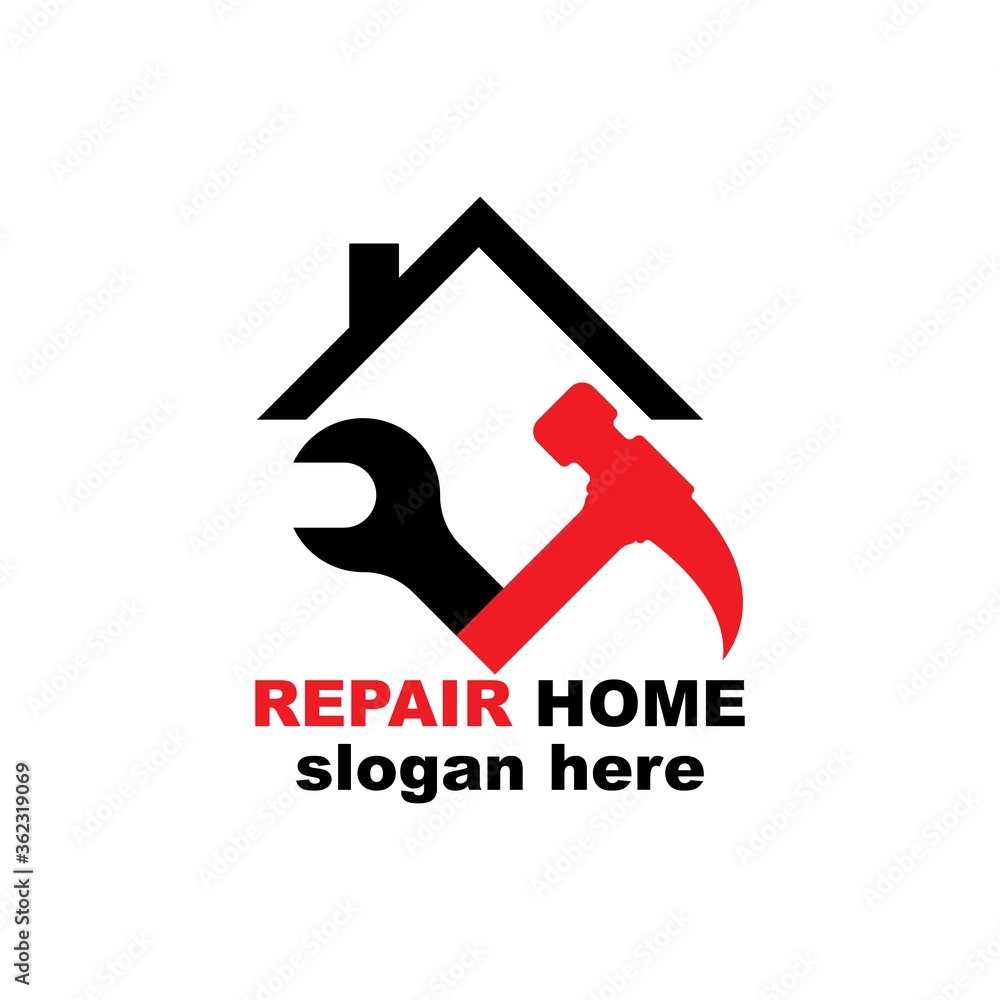 Home Repair Logo Template Design,
