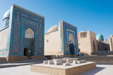 Shah-i-Zinda in Samarkand, Uzbekistan. It is part of the Samarkand - Crossroad of Cultures World Heritage Site.