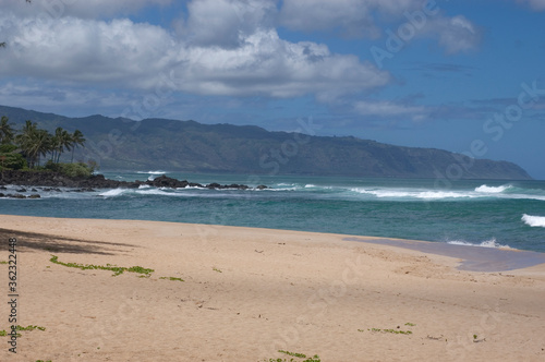 The beautiful sea of Oahu island