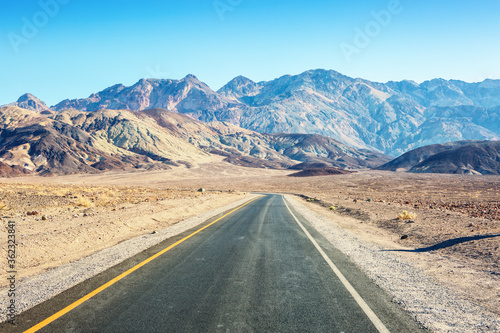 Road in Death Valley National Park (Artist's Drive), United States.