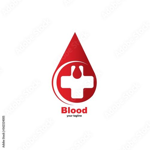 Blood Care logo designs Concept, blood donation symbol icon vector illustration
