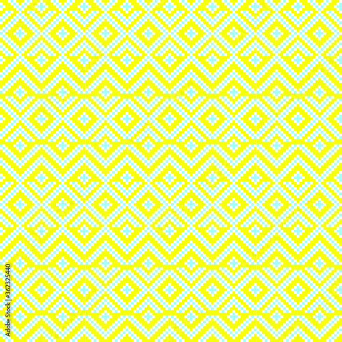 Yellow Christmas fair isle pattern background for fashion textiles, knitwear and graphics
