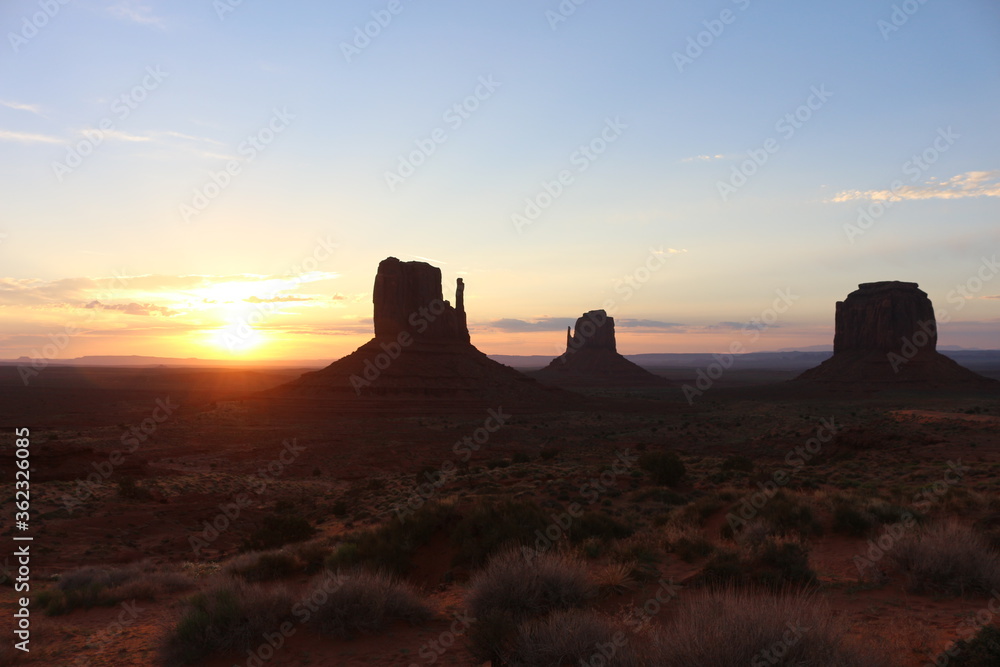 Sunrise at Monument Valley national park