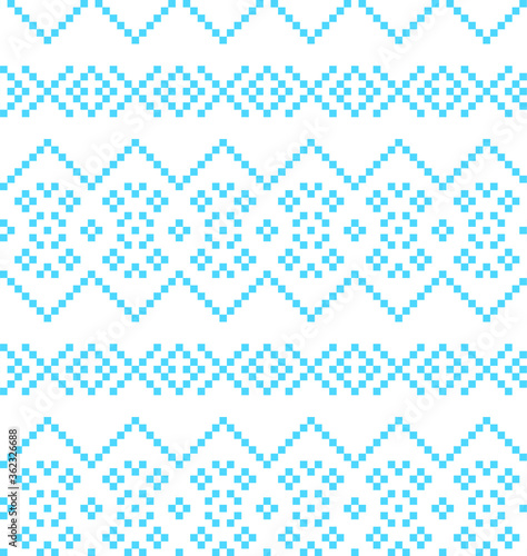 Sky Blue Christmas fair isle pattern background for fashion textiles, knitwear and graphics