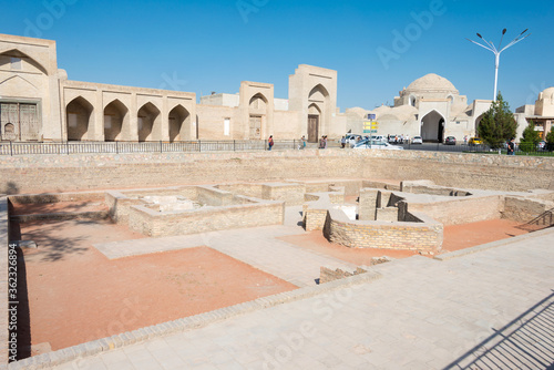 Remains of Caravansary and Bath house in Bukhara, Uzbekistan. Bukhara old town is Unesco World Heritage Site.