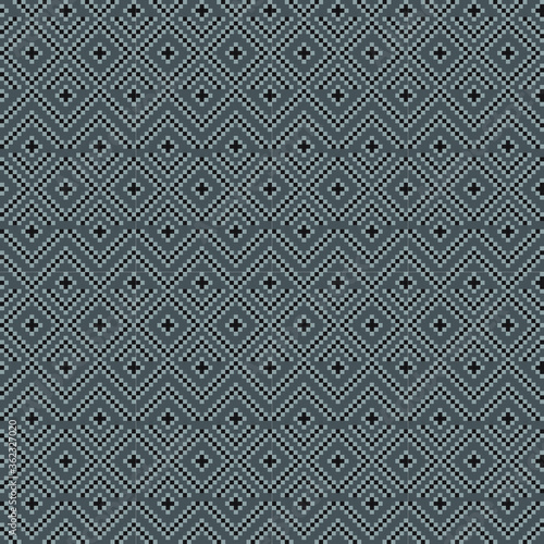 Grey Christmas fair isle pattern background for fashion textiles, knitwear and graphics
