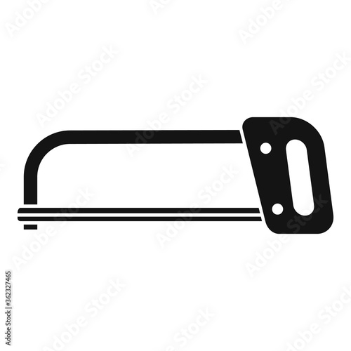 Hand metal saw icon. Simple illustration of hand metal saw vector icon for web design isolated on white background