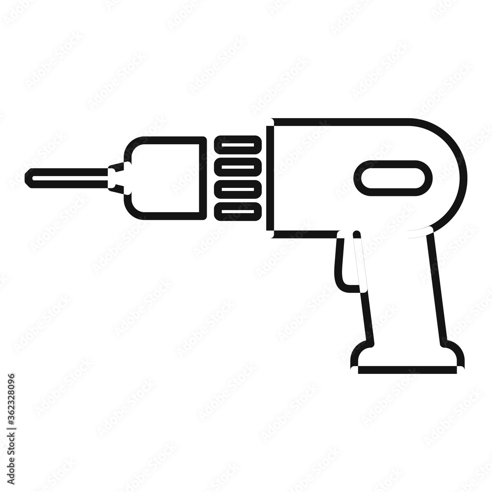 Hand drill icon. Outline hand drill vector icon for web design isolated on white background Hand drill icon. Outline hand drill vector icon for web design isolated on white background