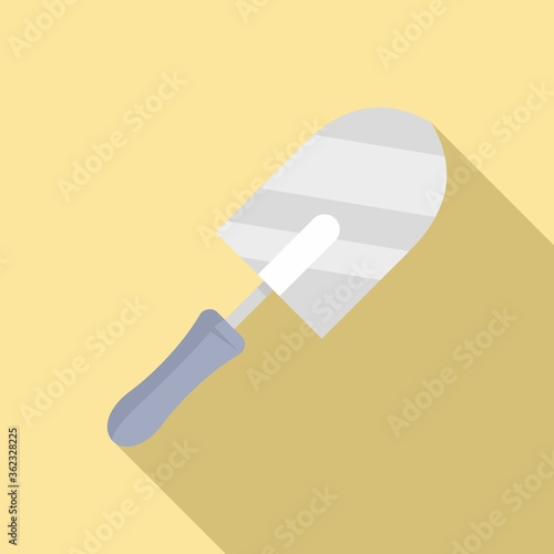 Brick trowel icon. Flat illustration of brick trowel vector icon for web design