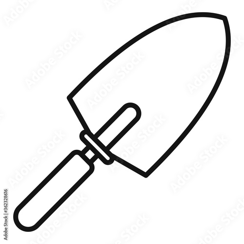 Tiler trowel icon. Outline tiler trowel vector icon for web design isolated on white background
